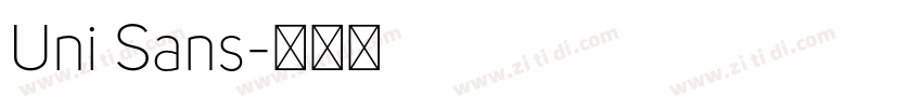 Uni Sans字体转换